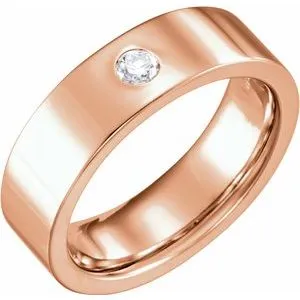 Natural Diamond Flat Band 123149 - 2.5 mm - 6 mm