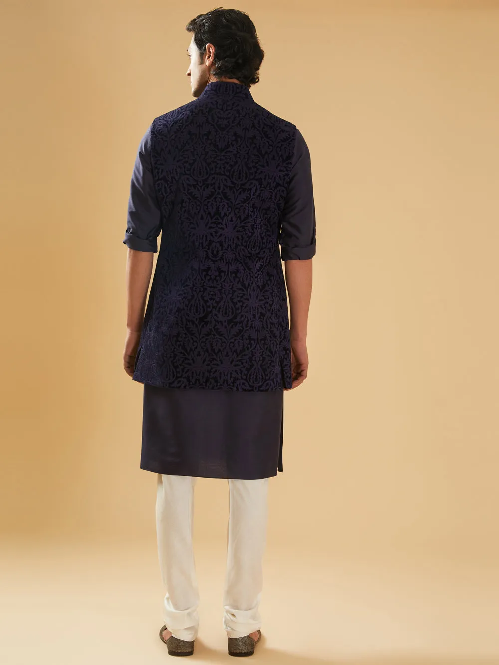 Navy Long Waistcoat