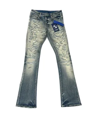 Navy Stacked Denim