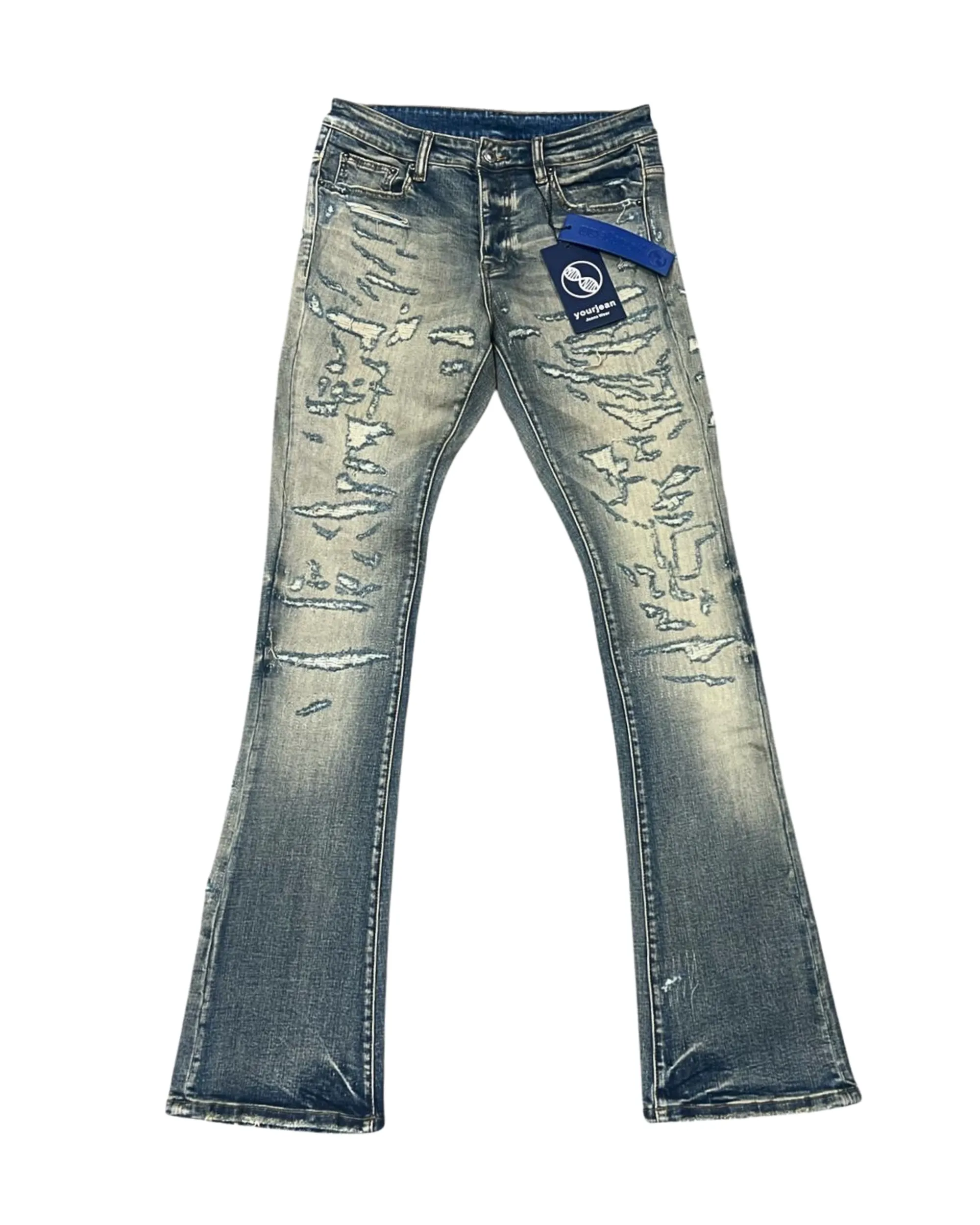 Navy Stacked Denim