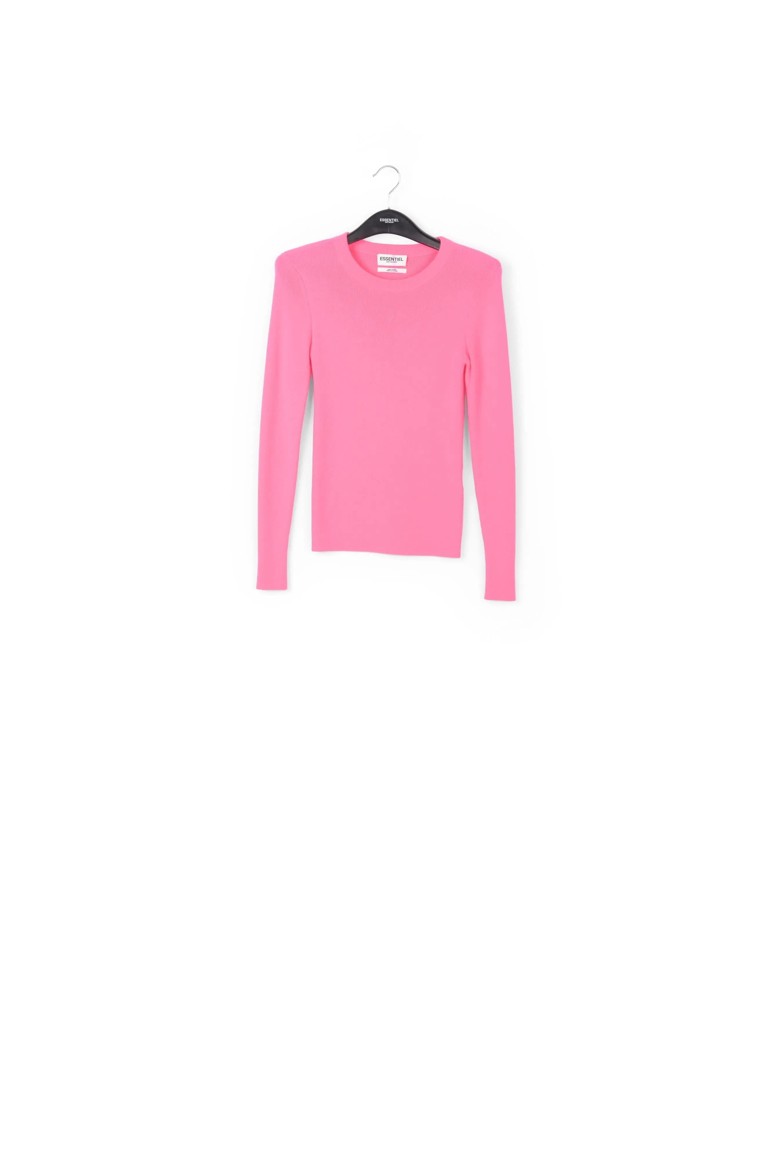 Neon pink rib-knitted sweater