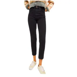 NEW Free People Stove Pipe High-Rise Black Jeans