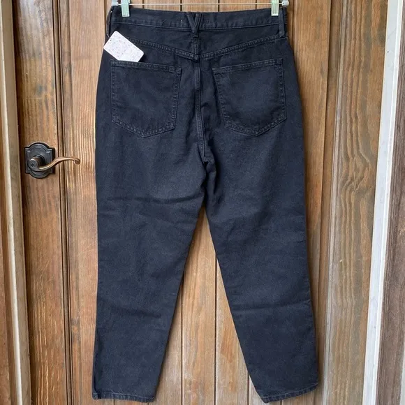 NEW Free People Stove Pipe High-Rise Black Jeans
