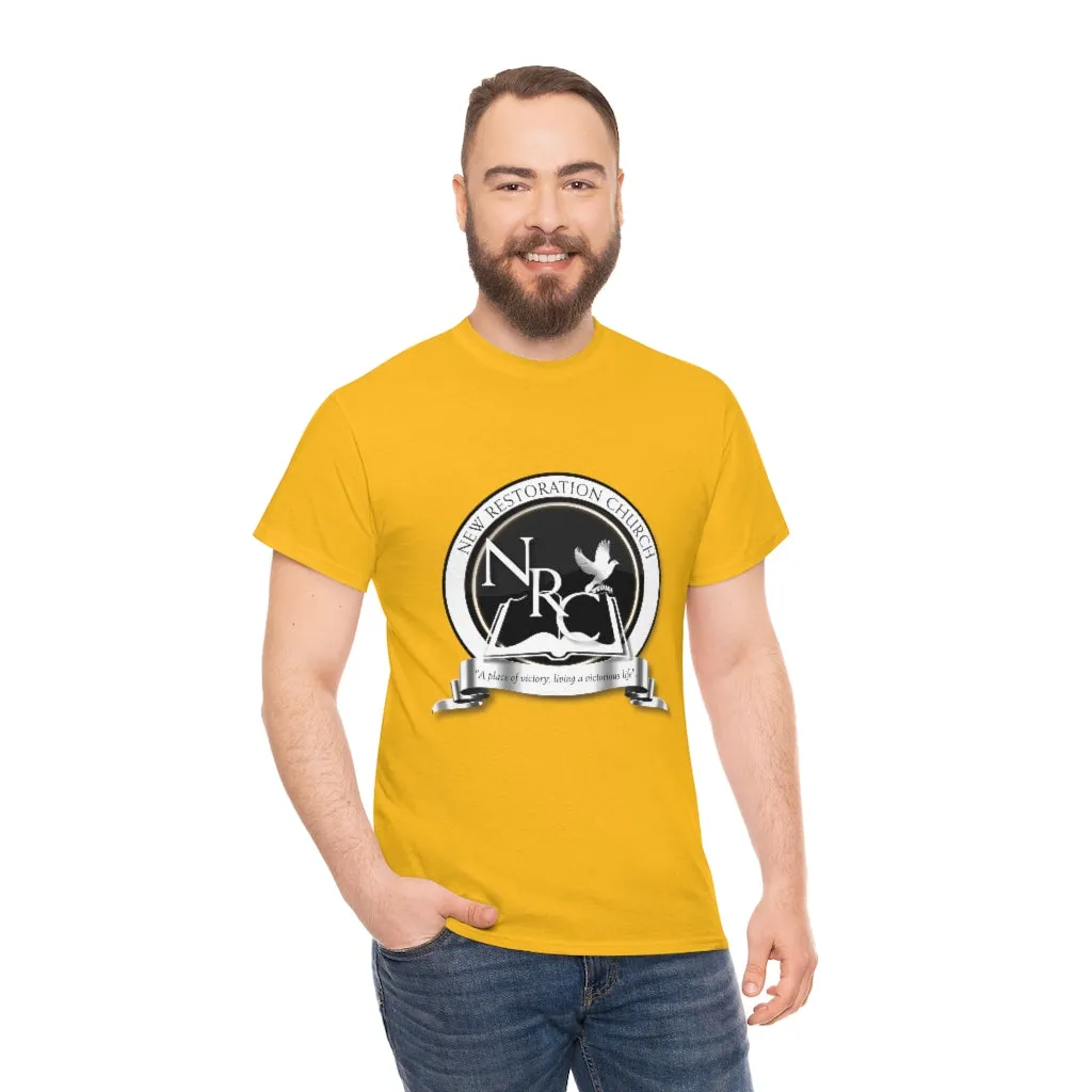 New Restoration Church Black/White Unisex Heavy Cotton Tee