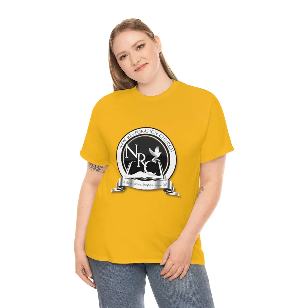 New Restoration Church Black/White Unisex Heavy Cotton Tee