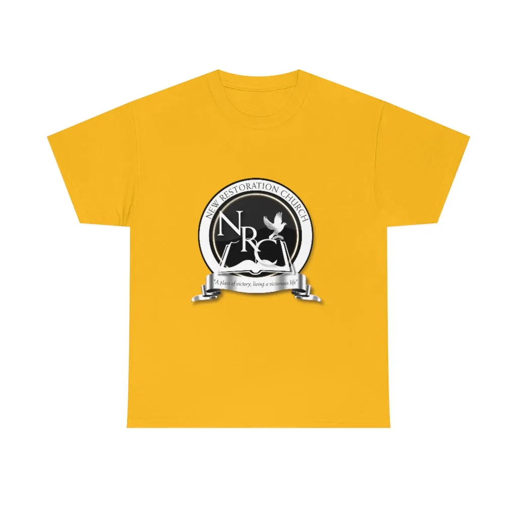 New Restoration Church Black/White Unisex Heavy Cotton Tee