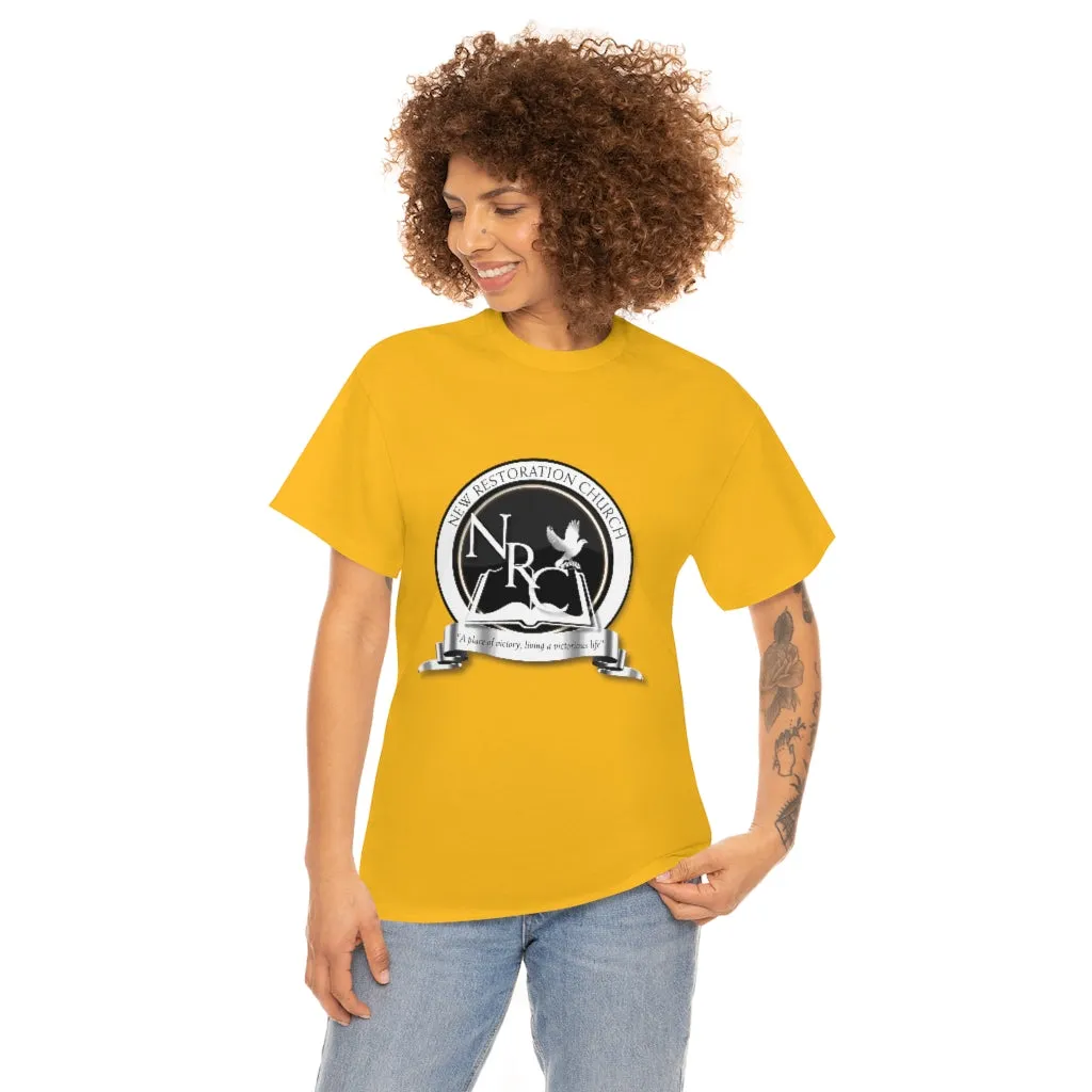 New Restoration Church Black/White Unisex Heavy Cotton Tee