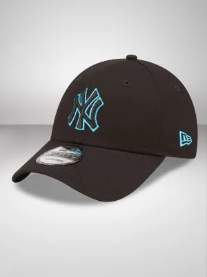New York Yankees Neon Outline Black 9FORTY Adjustable Cap