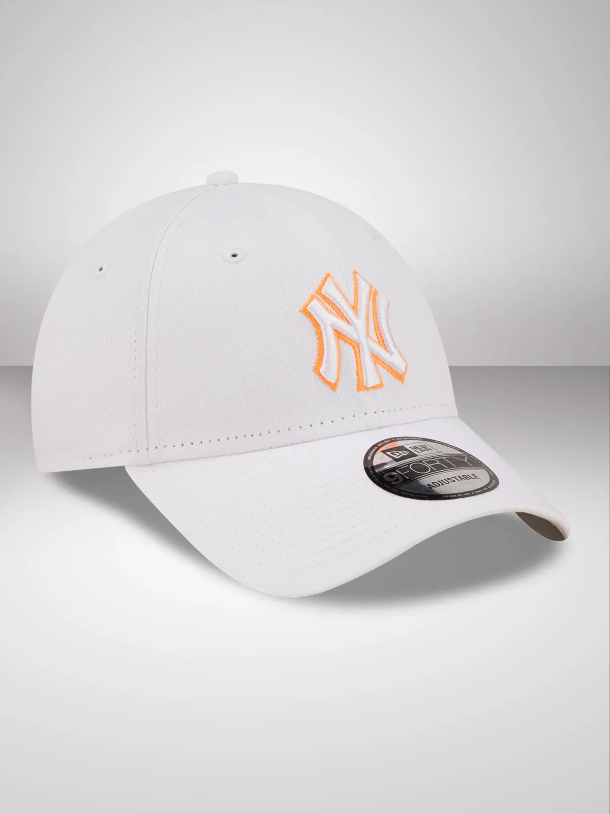New York Yankees Neon Outline White 9FORTY Adjustable Cap