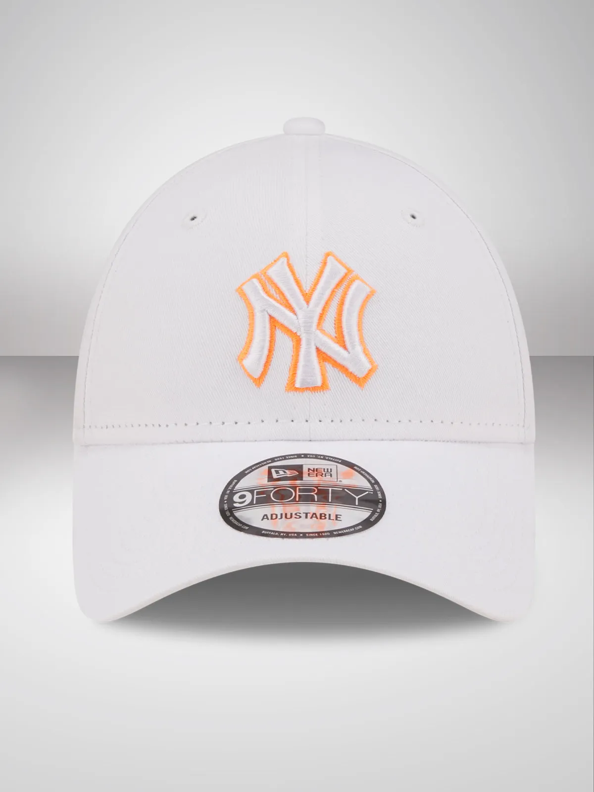 New York Yankees Neon Outline White 9FORTY Adjustable Cap