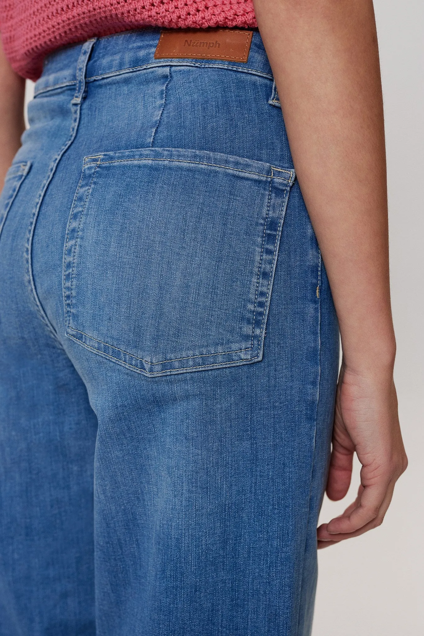 NUPARIS JEANS CROPPED - LIGHT BLUE - Light Blue Denim
