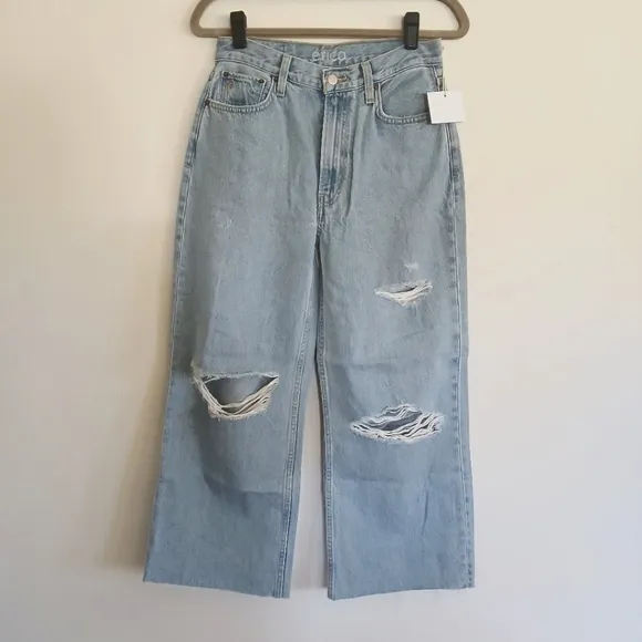 NWT ETICA DEVON WIDE LEG JEANS IN MOJAVE RIVER SIZE 26