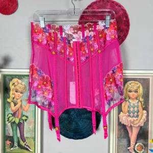 NWT For Love &amp; Lemons Pink Anemone Floral Garter Skirt
