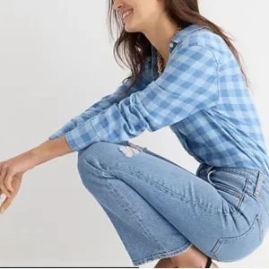 NWT J. CREW PLUS Billie Crop Demi Boot cut jeans Medium Wash SZ: 31 (14)