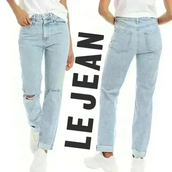 NWT Le Jean Lara Voyage High-Rise Slim Jean