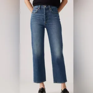 NWT Levi's Premium Ribcage Straight Leg Ankle Jeans Women’s 18W Button Fly Denim
