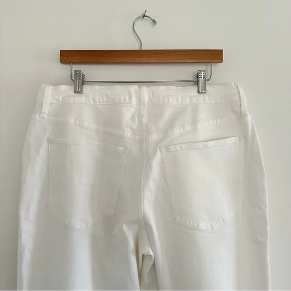 NWT Madewell The Petite Perfect Vintage Wide-Leg Crop Jean in Tile White NE086