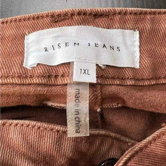 NWT Risen Espresso High Rise, Wide Leg Cargo Jeans Size 1XL/16W