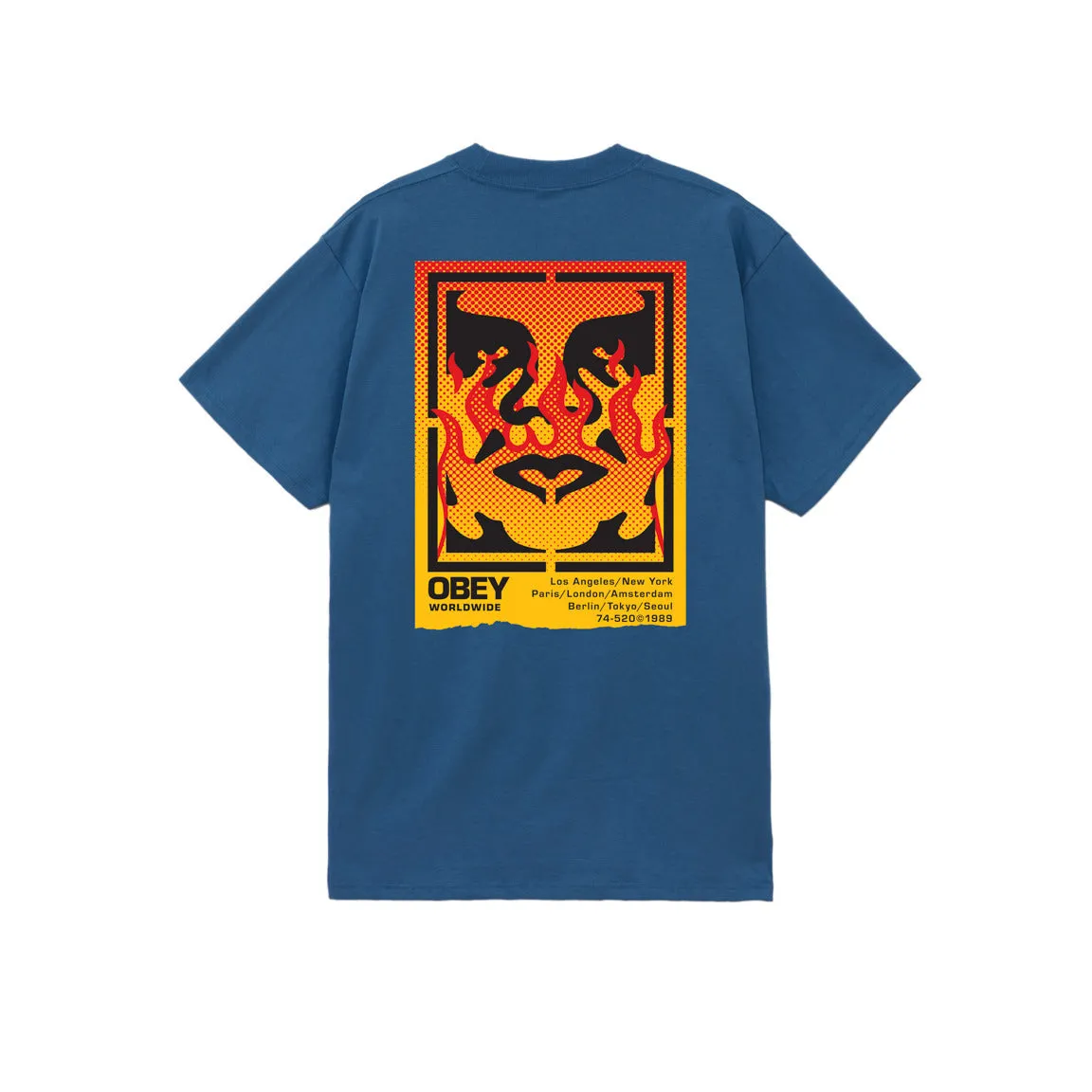 Obey icon stencil flame Classic tee