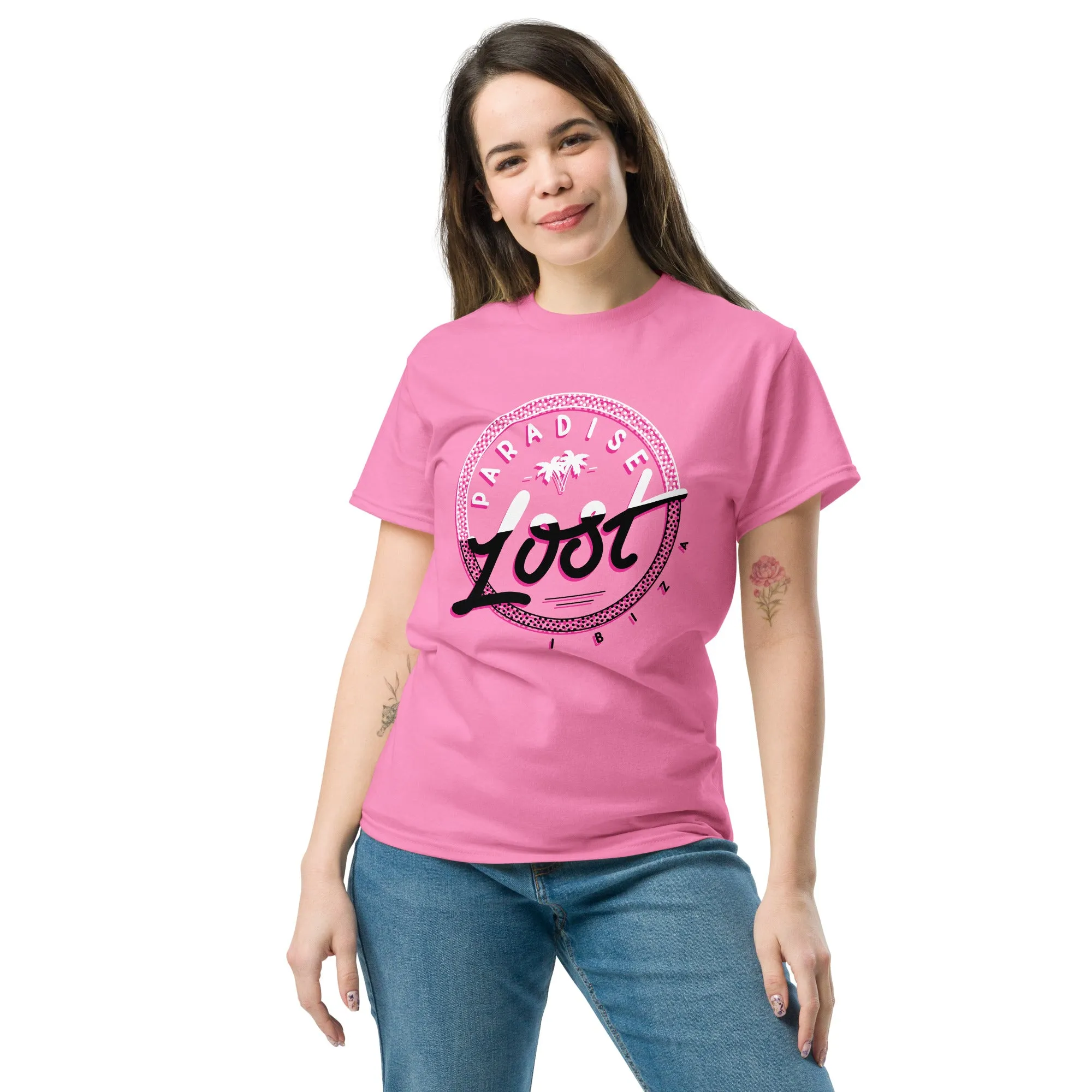 Paradise Lost Ibiza Women's T-shirt with Half Logo