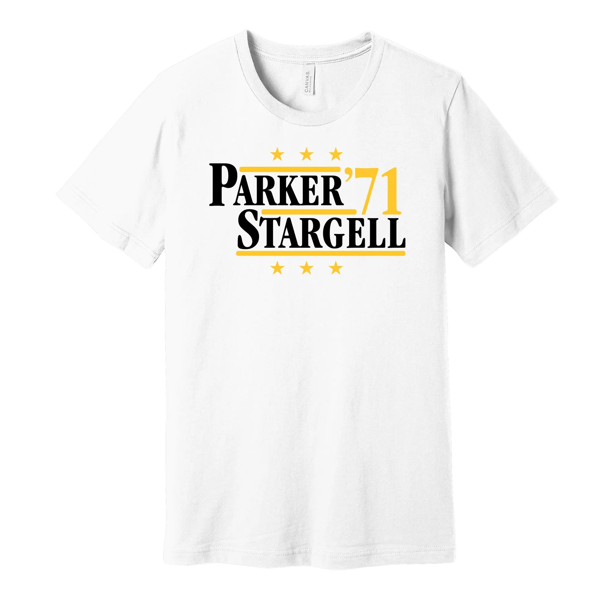 Parker & Stargell '71 - Pittsburgh Baseball Legends Political Campaign Parody T-Shirt - Hyper Than Hype Shirts