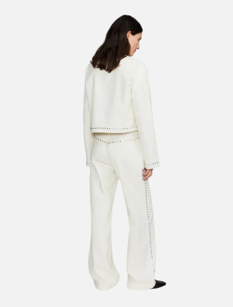 Pat Studded Jacket - Cream
