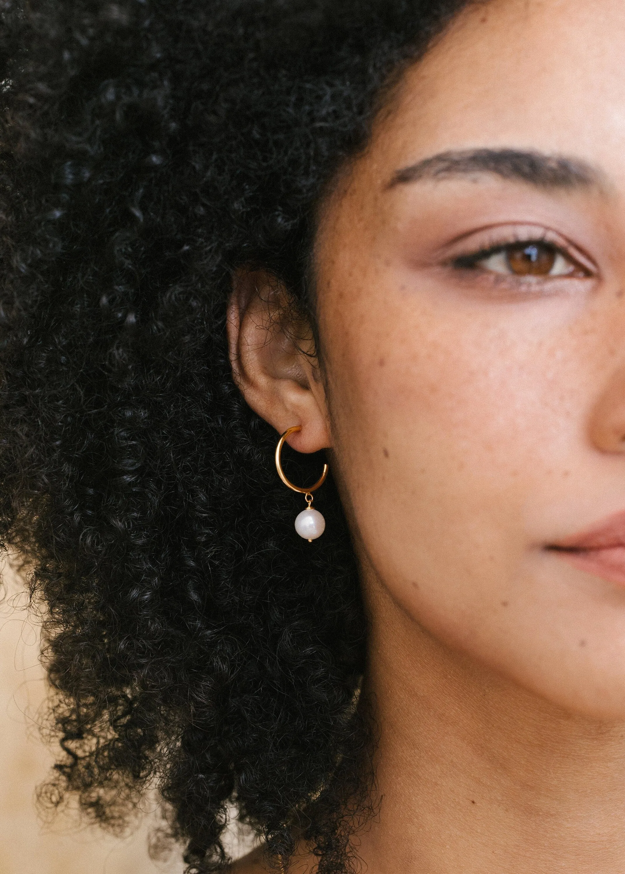 Pearl Hoop Earrings