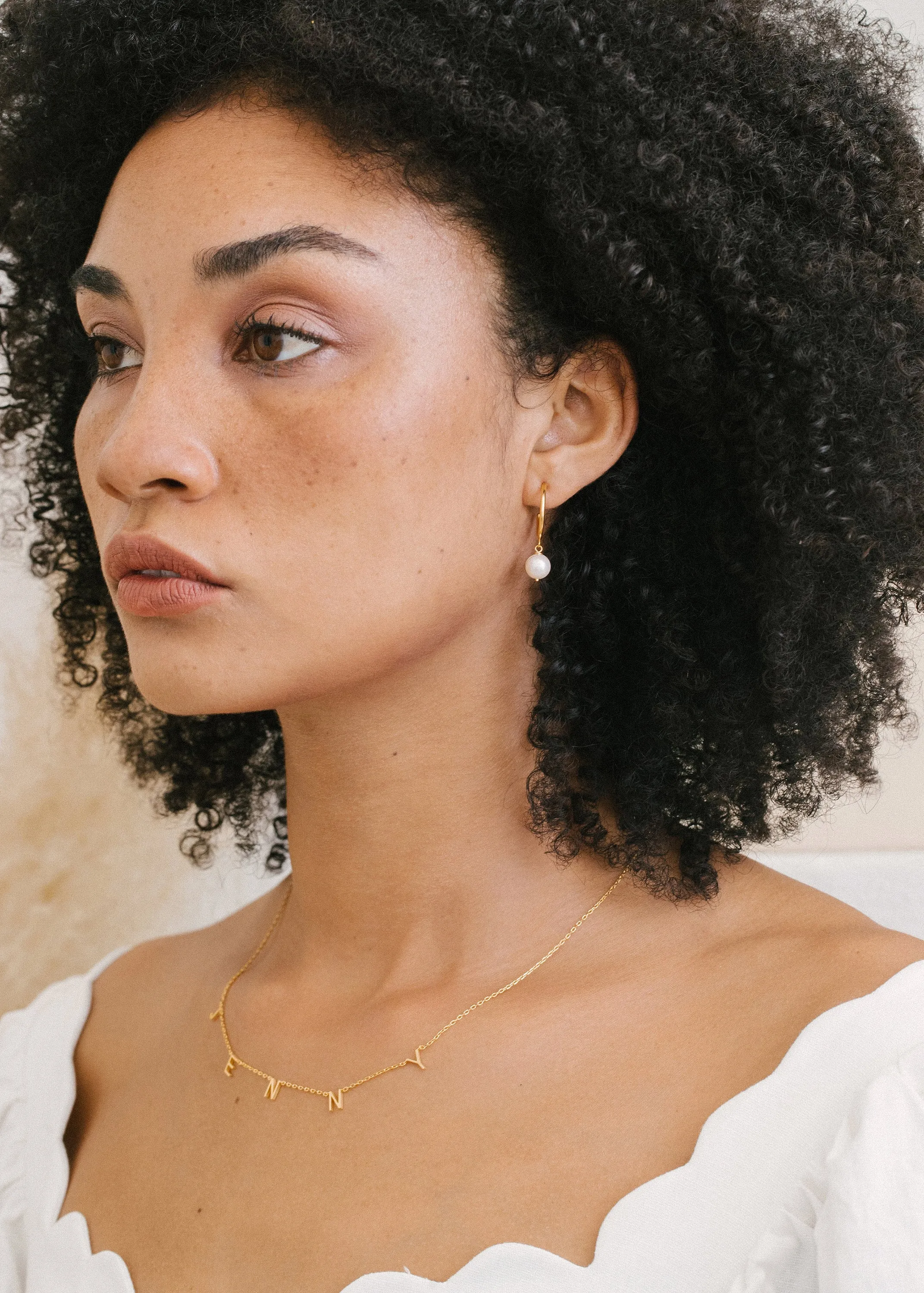 Pearl Hoop Earrings