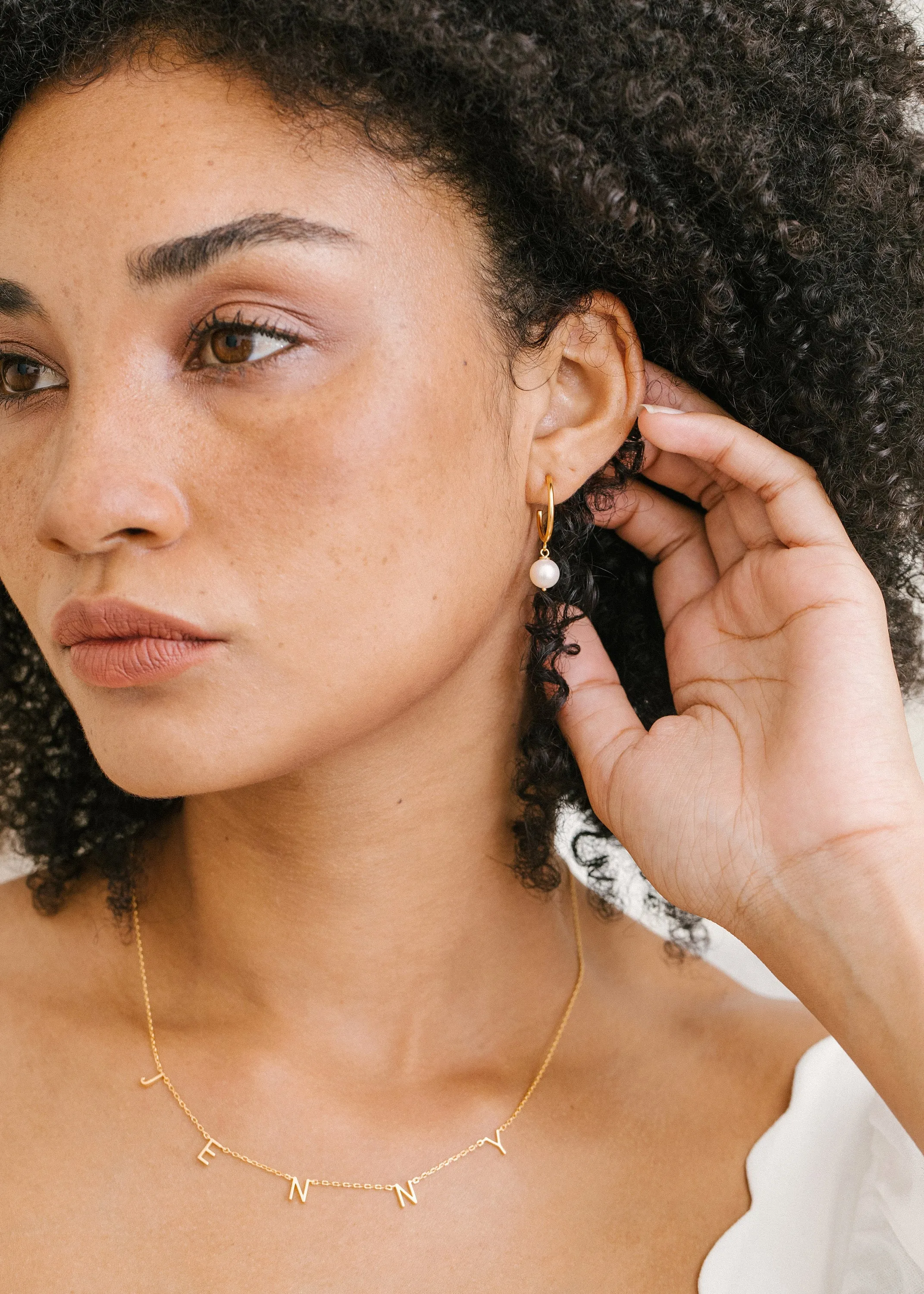 Pearl Hoop Earrings