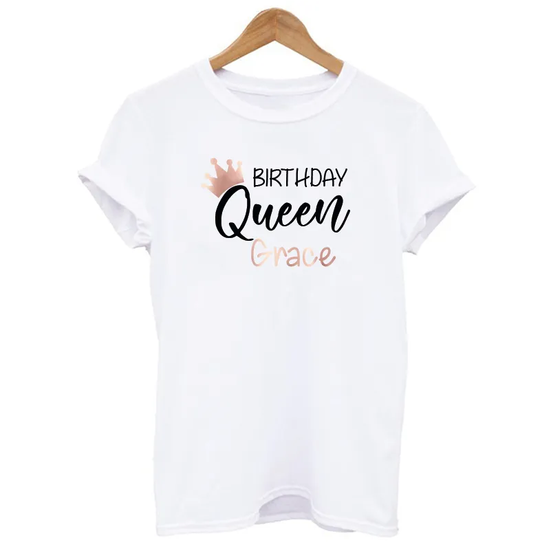 Personalised Birthday Queen Crown T-shirt
