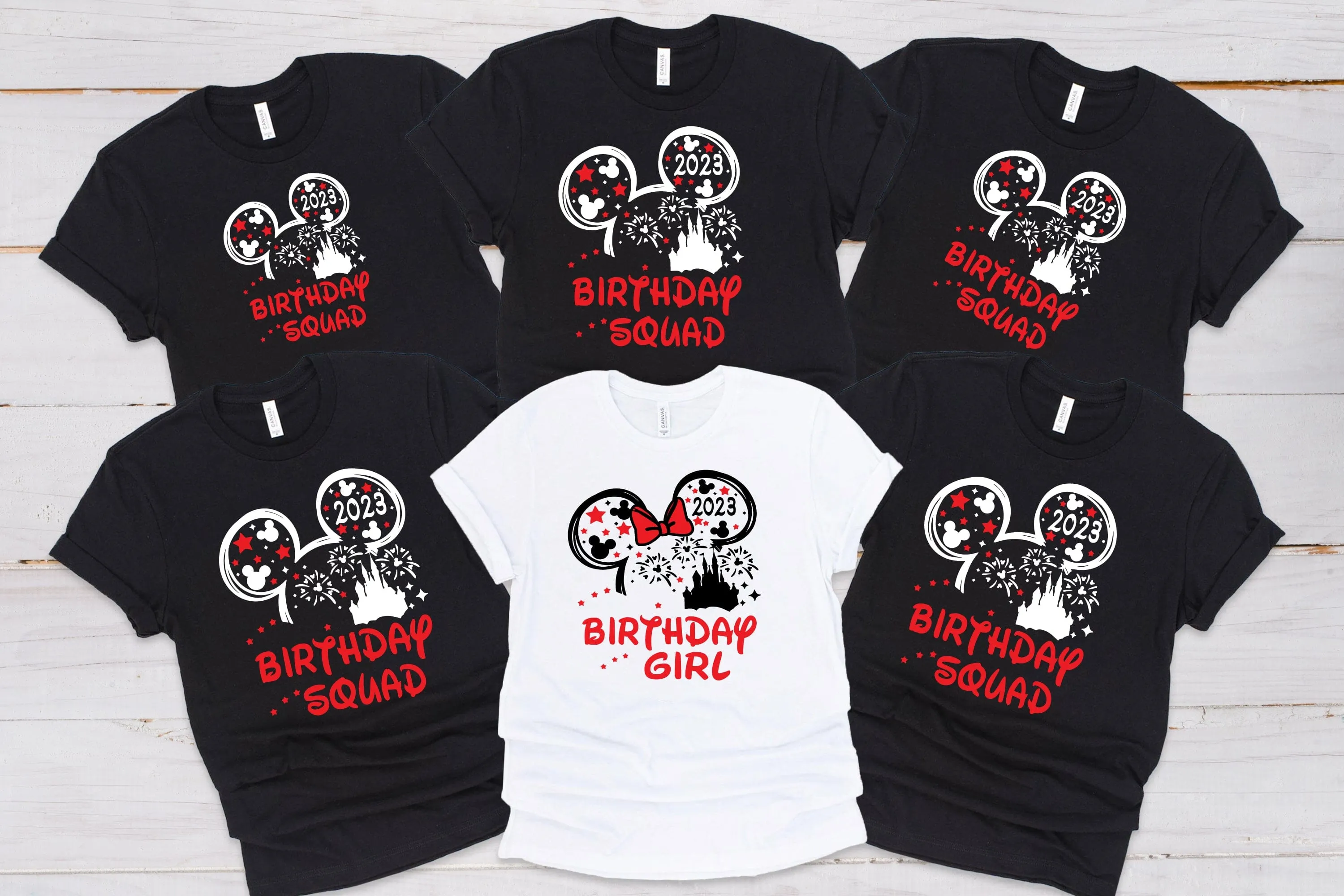 Personalised Matching Birthday Mouse T-shirts