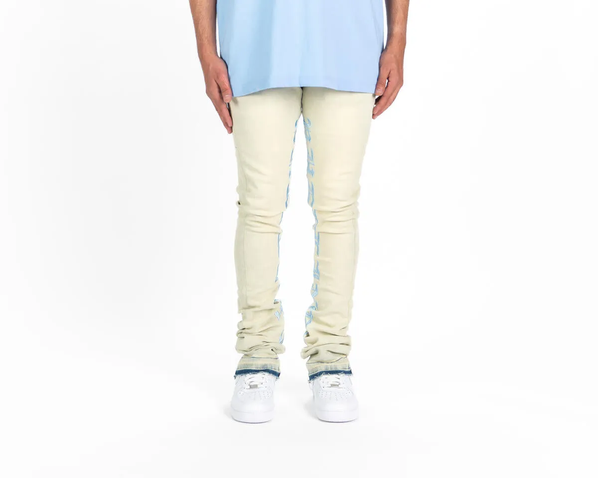 Pheelings AGAINST ALL ODDS FLARE STACK DENIM (LIGHT BLUE/SKY BLUE)