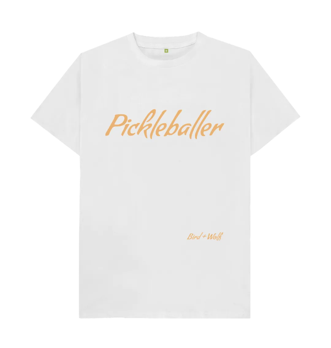 Pickleballer Classic Tee (Orange Lettering)