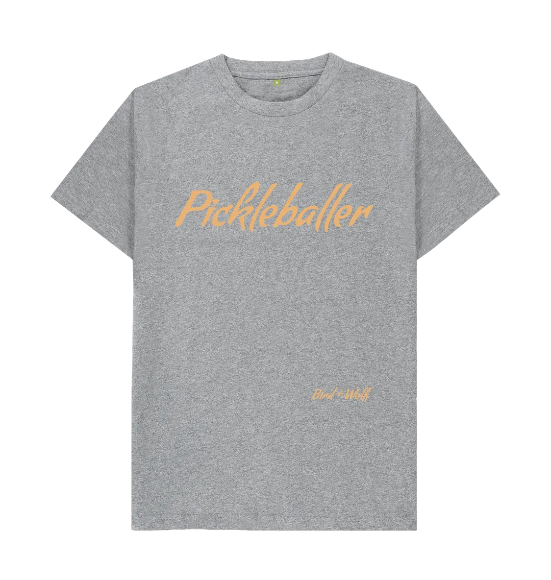 Pickleballer Classic Tee (Orange Lettering)