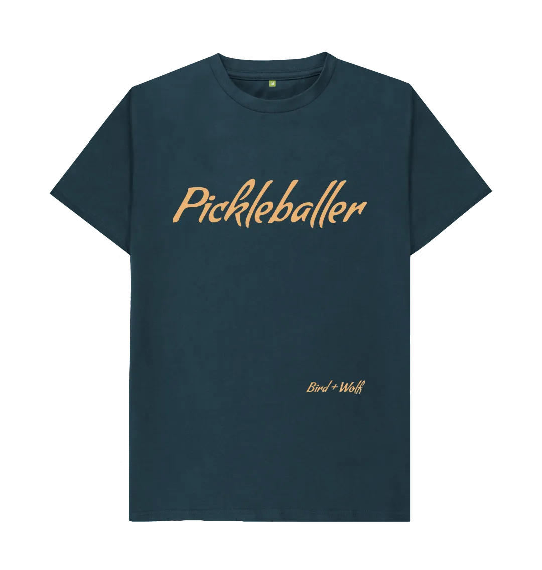 Pickleballer Classic Tee (Orange Lettering)