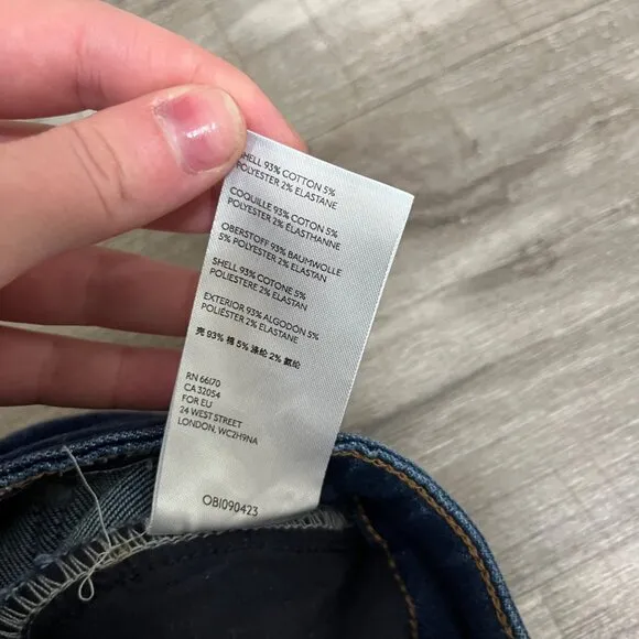 Pilcro And The Letterpress High Rise Denim Skinny Jeans Blue Women’s Size 24