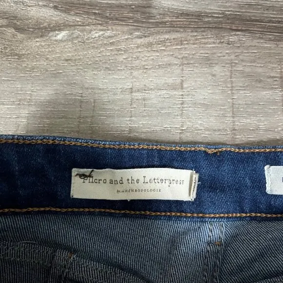 Pilcro And The Letterpress High Rise Denim Skinny Jeans Blue Women’s Size 24