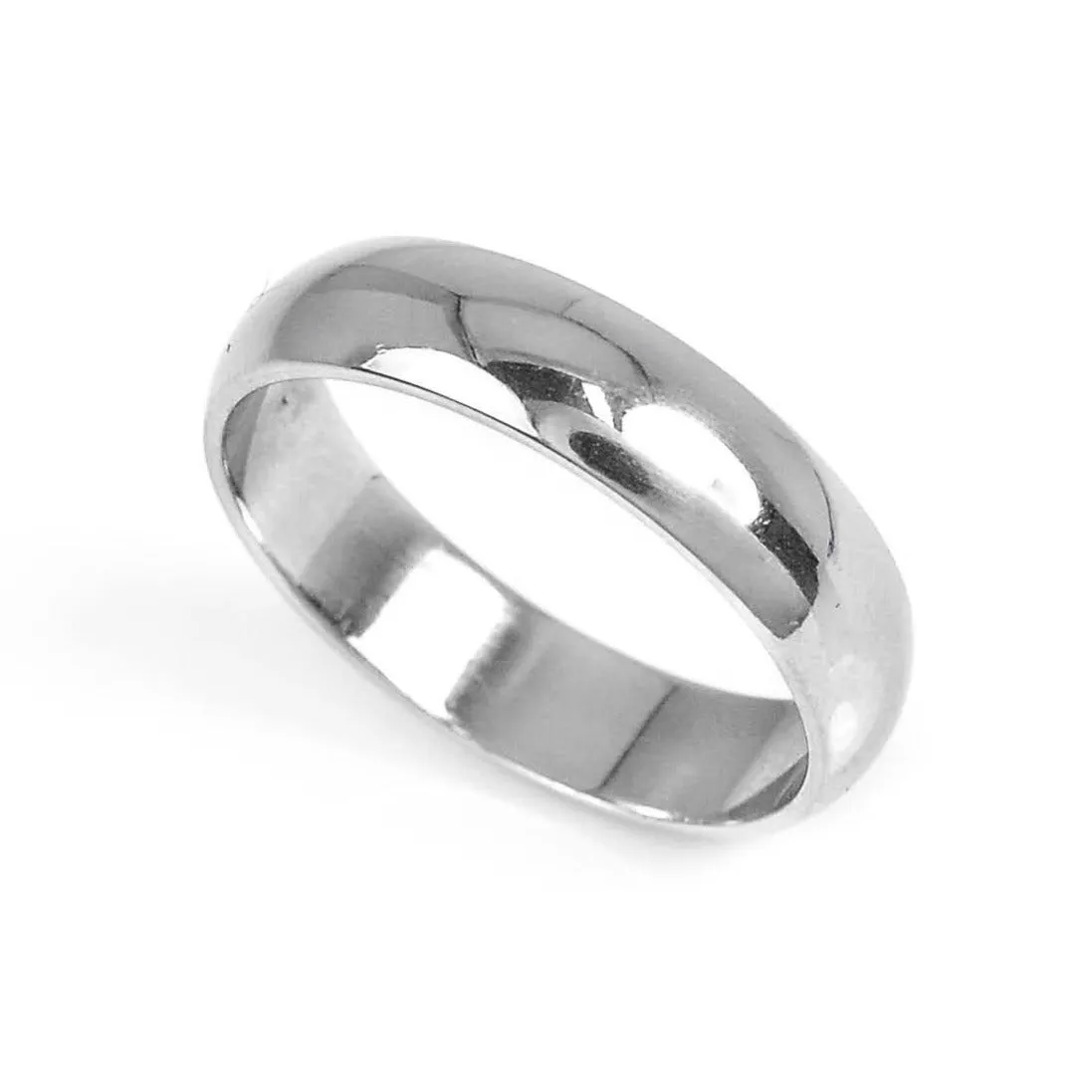 Platinum Court Polished 5mm Band Wedding Ring