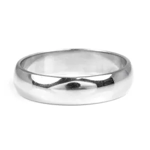 Platinum Court Polished 5mm Band Wedding Ring
