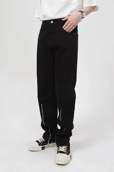 Pocketed Jeans with Zipper