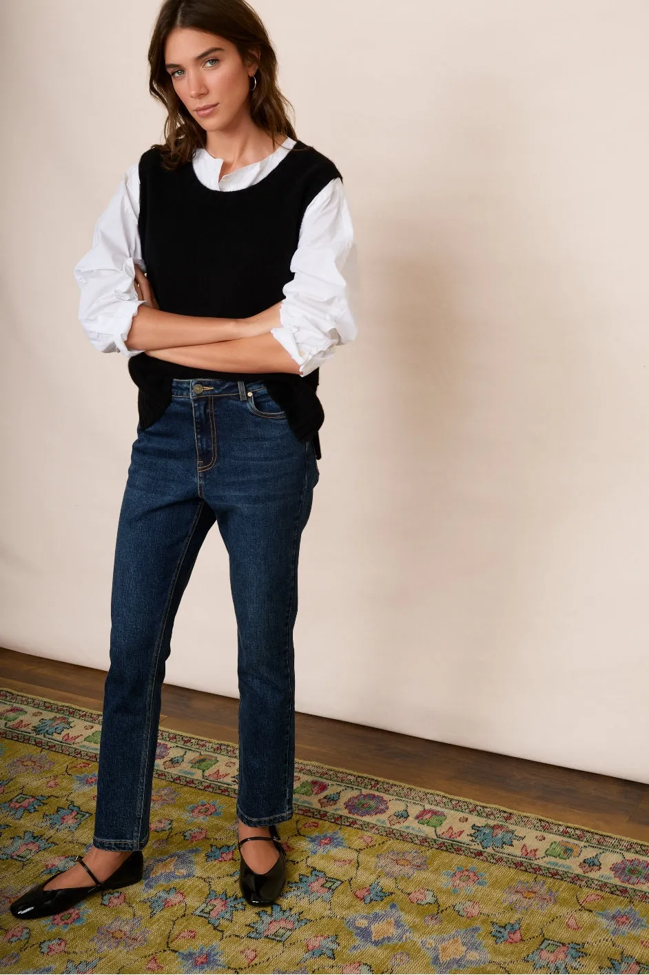 Polly Slim Leg Jean - Mid Wash