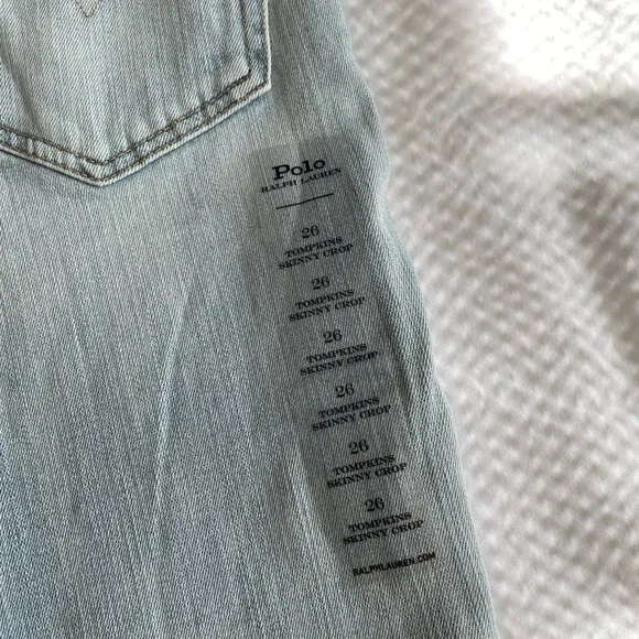 Polo Ralph Lauren Distressed Tompkins Skinny Crop Jeans