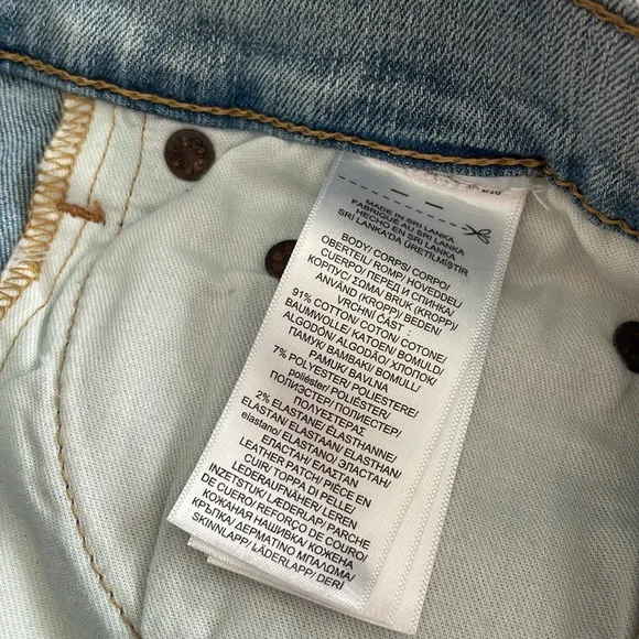 Polo Ralph Lauren Distressed Tompkins Skinny Crop Jeans