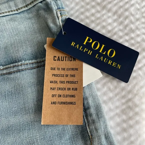 Polo Ralph Lauren Distressed Tompkins Skinny Crop Jeans