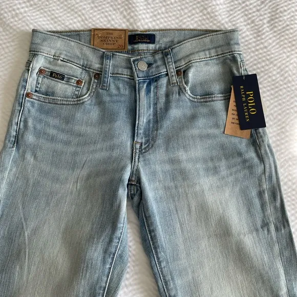 Polo Ralph Lauren Distressed Tompkins Skinny Crop Jeans