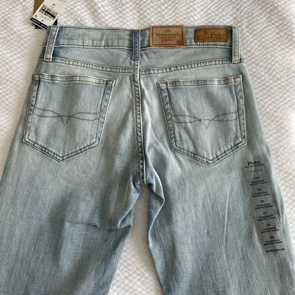 Polo Ralph Lauren Distressed Tompkins Skinny Crop Jeans