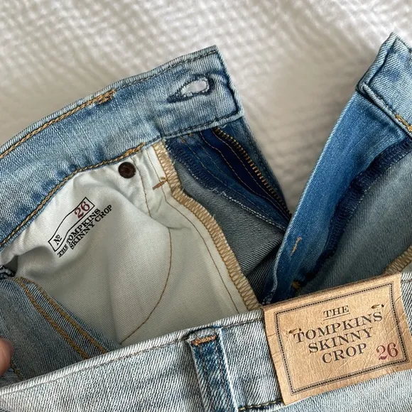 Polo Ralph Lauren Distressed Tompkins Skinny Crop Jeans