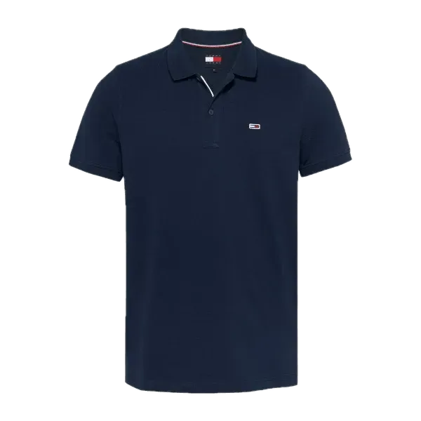 Polo Tommy Jeans Slim Placket Azul