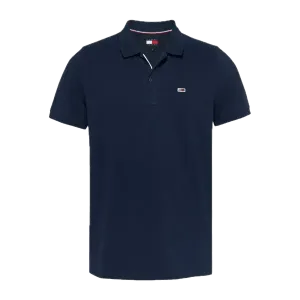 Polo Tommy Jeans Slim Placket Azul