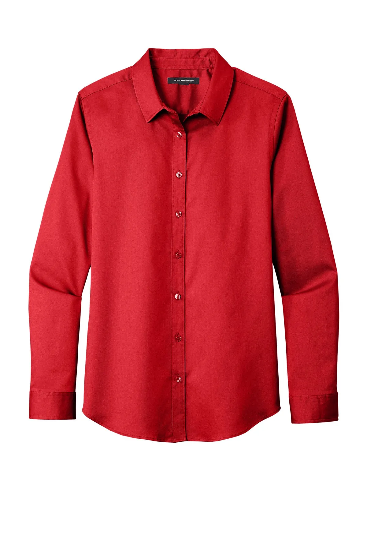 Port Authority Women's Long Sleeve SuperPro ReactTwill Shirt. LW808 Rich Red